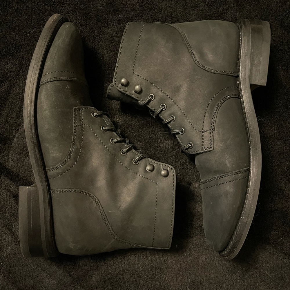 Thursday Boot Co. Captain, Black Leather Boots Men’s Size 9.5